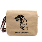 Deutsch Drahthaar - Canvas Schultertasche Messenger mit Namen - Tierisch tolle Geschenke