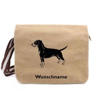 Deutscher Pinscher - Canvas Schultertasche Messenger mit Namen - Tierisch tolle Geschenke
