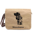 Englischer Cocker Spaniel - Canvas Schultertasche Messenger mit Namen - Tierisch tolle Geschenke