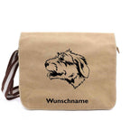 Irish Wolfhound - Canvas Schultertasche Messenger mit Namen - Tierisch tolle Geschenke