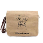Jack Russell Terrier 2 - Canvas Schultertasche Messenger mit Namen - Tierisch tolle Geschenke