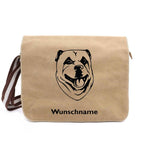 Kangal - Canvas Schultertasche Messenger mit Namen - Tierisch tolle Geschenke