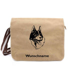 Karelischer Bärenhund - Canvas Schultertasche Messenger mit Namen - Tierisch tolle Geschenke
