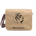 Kerry Blue Terrier - Canvas Schultertasche Messenger mit Namen - Tierisch tolle Geschenke