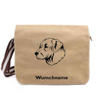 Kuvasz 2 - Canvas Schultertasche Messenger mit Namen - Tierisch tolle Geschenke