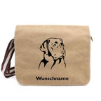 Labrador Retriever 1 - Canvas Schultertasche Messenger mit Namen - Tierisch tolle Geschenke