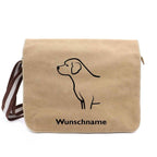 Labrador Retriever 2 - Canvas Schultertasche Messenger mit Namen - Tierisch tolle Geschenke