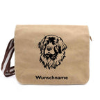 Leonberger 1 - Canvas Schultertasche Messenger mit Namen - Tierisch tolle Geschenke