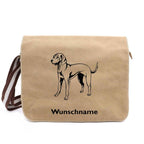 Vizsla 2 - Canvas Schultertasche Messenger mit Namen - Tierisch tolle Geschenke