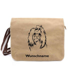 Malteser 2 - Canvas Schultertasche Messenger mit Namen - Tierisch tolle Geschenke