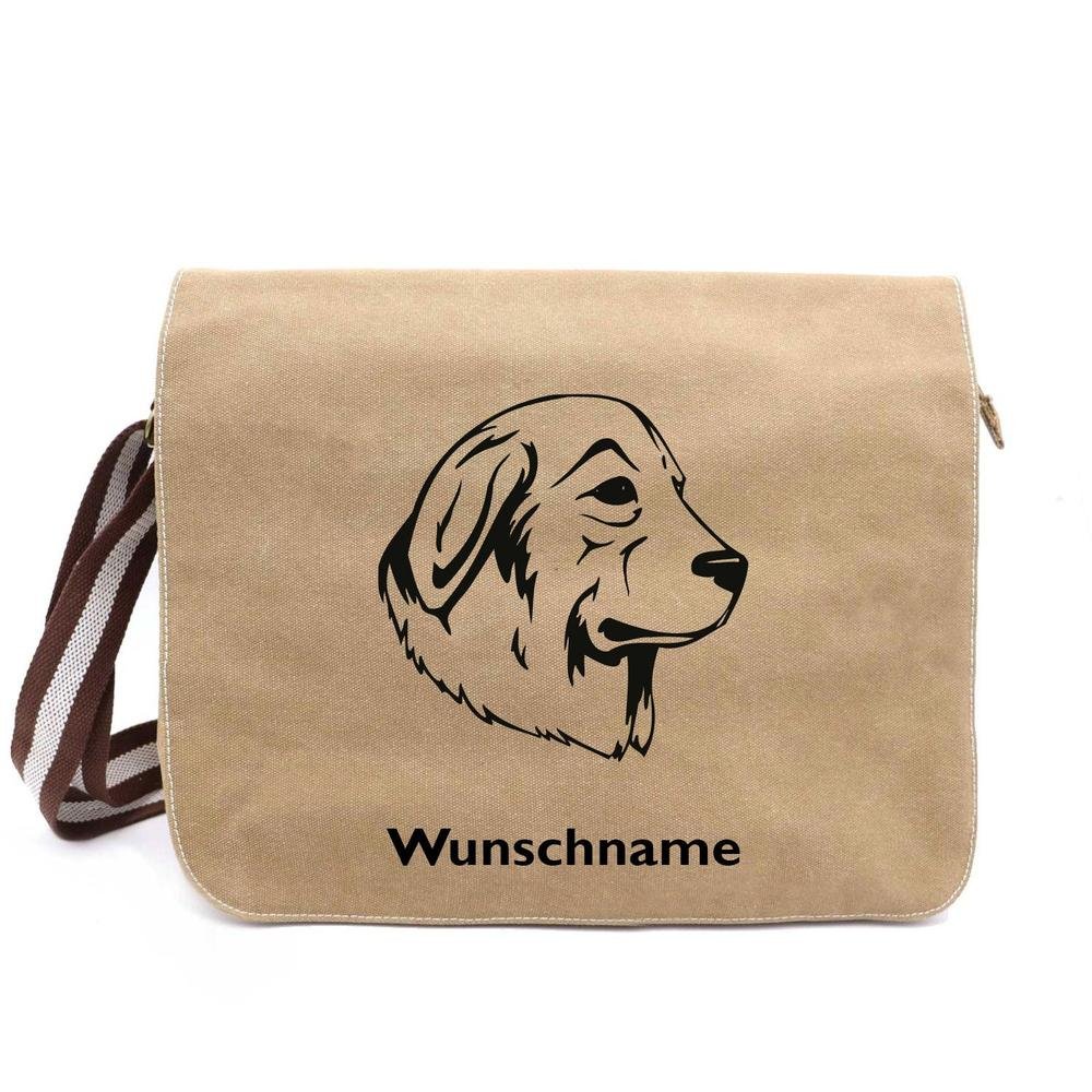 Maremmano - Canvas Schultertasche Messenger mit Namen - Tierisch tolle Geschenke