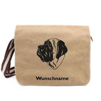 Mastiff - Canvas Schultertasche Messenger mit Namen - Tierisch tolle Geschenke