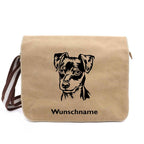 Miniatur Pinscher - Canvas Schultertasche Messenger mit Namen - Tierisch tolle Geschenke