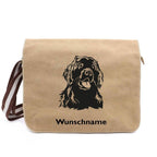 Neufundländer - Canvas Schultertasche Messenger mit Namen - Tierisch tolle Geschenke