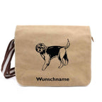 Otterhund - Canvas Schultertasche Messenger mit Namen - Tierisch tolle Geschenke