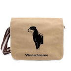 Rottweiler - Canvas Schultertasche Messenger mit Namen - Tierisch tolle Geschenke