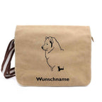 Samojede - Canvas Schultertasche Messenger mit Namen - Tierisch tolle Geschenke