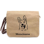Schäferhund 1 - Canvas Schultertasche Messenger mit Namen - Tierisch tolle Geschenke