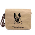 Schäferhund 2 - Canvas Schultertasche Messenger mit Namen - Tierisch tolle Geschenke