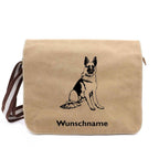 Schäferhund 5 - Canvas Schultertasche Messenger mit Namen - Tierisch tolle Geschenke
