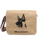 Schäferhund 6 - Canvas Schultertasche Messenger mit Namen - Tierisch tolle Geschenke
