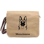 Schäferhund 7 - Canvas Schultertasche Messenger mit Namen - Tierisch tolle Geschenke