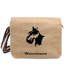 Scottish Terrier - Canvas Schultertasche Messenger mit Namen - Tierisch tolle Geschenke