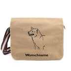Shiba Inu 2 - Canvas Schultertasche Messenger mit Namen - Tierisch tolle Geschenke