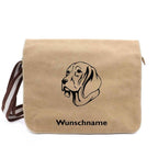 Weimaraner 2 - Canvas Schultertasche Messenger mit Namen - Tierisch tolle Geschenke