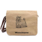 Yorkshire Terrier - Canvas Schultertasche Messenger mit Namen - Tierisch tolle Geschenke