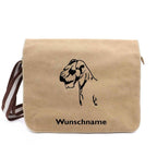 Zwergschnauzer - Canvas Schultertasche Messenger mit Namen - Tierisch tolle Geschenke