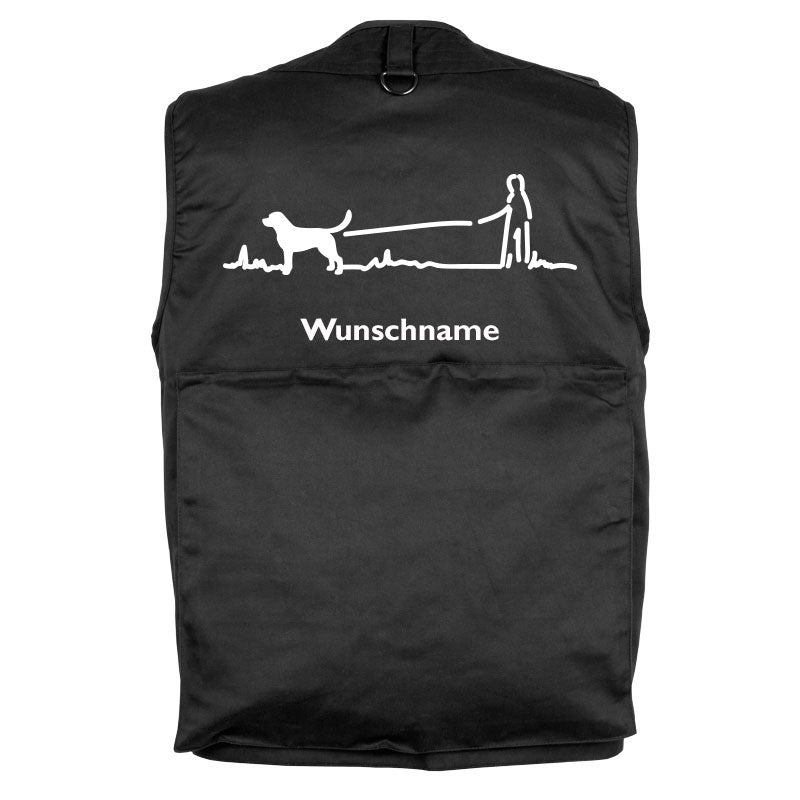 Personalisierte Hundesportweste mit Gassigeher-Motiv und Wunschnamen