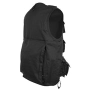 Personalisierte Hundesportweste schwarz Seitenansicht – Hundefuehrerweste mit Taschen