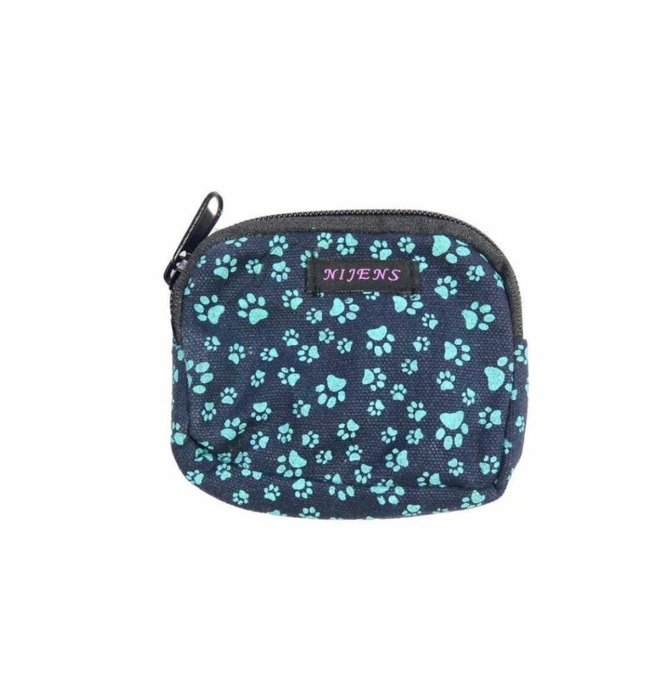 Nijens Beuteltasche klein Pfote -navy türkis- mit Gürtelschlaufe - Tierisch tolle Geschenke