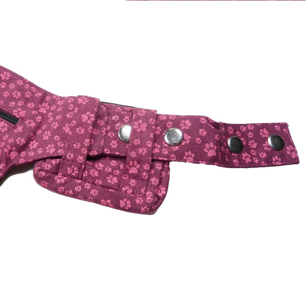 Nijens Beuteltasche klein Pfote -magenta- mit Gürtelschlaufe - Tierisch tolle Geschenke