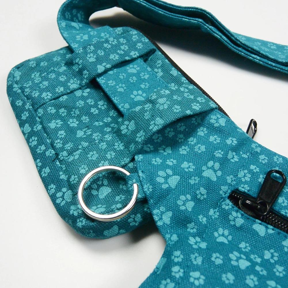 Nijens Beuteltasche groß Pfote -türkis- mit Gürtelschlaufe - Tierisch tolle Geschenke