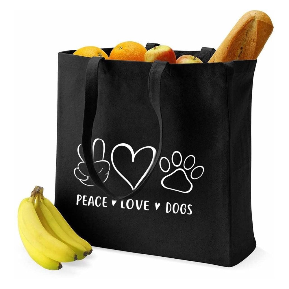 Canvas Classic Shopper - Peace Love Dogs-Tierisch tolle Geschenke
