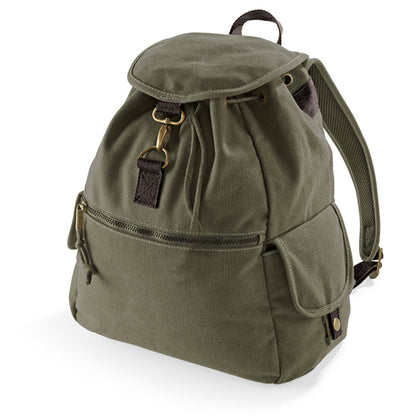 Canvas Rucksack: Pfote mit Wunschname