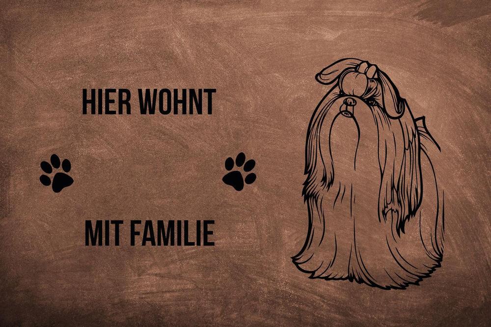 Shih Tzu 1 - Fußmatte - Schmutzfangmatte - 40 x 60 cm-Tierisch-tolle Geschenke-Tierisch-tolle-Geschenke