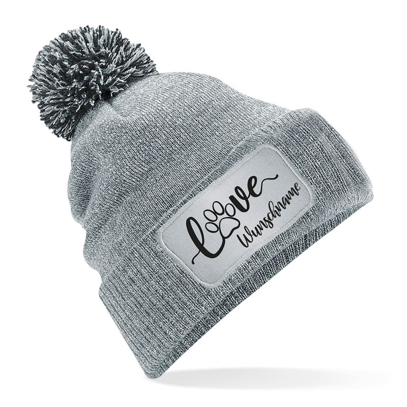 Strickmütze -Paw love- grau-Tierisch-tolle Geschenke-Tierisch-tolle-Geschenke