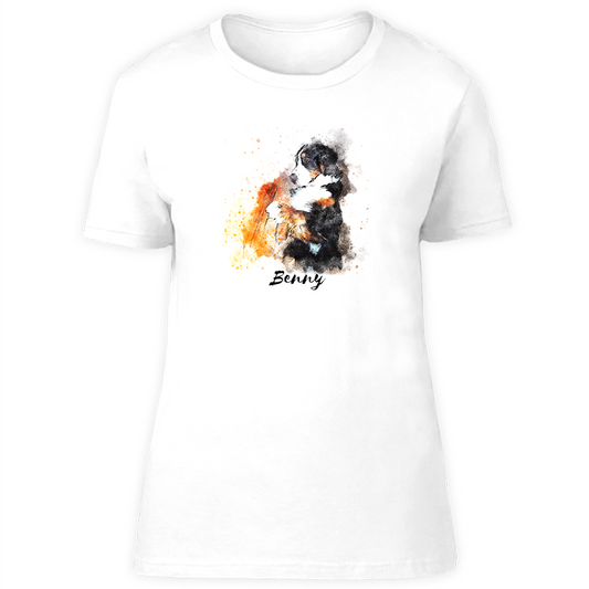 Hunderasse T-Shirt watercolour: Berner Sennenhund-Tierisch tolle Geschenke-Tierisch-tolle-Geschenke