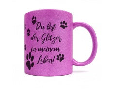 Glitzer Hundetasse Pfotenliebe - Du bist der Glitzer in meinem Leben-Tierisch-tolle Geschenke-Tierisch-tolle-Geschenke