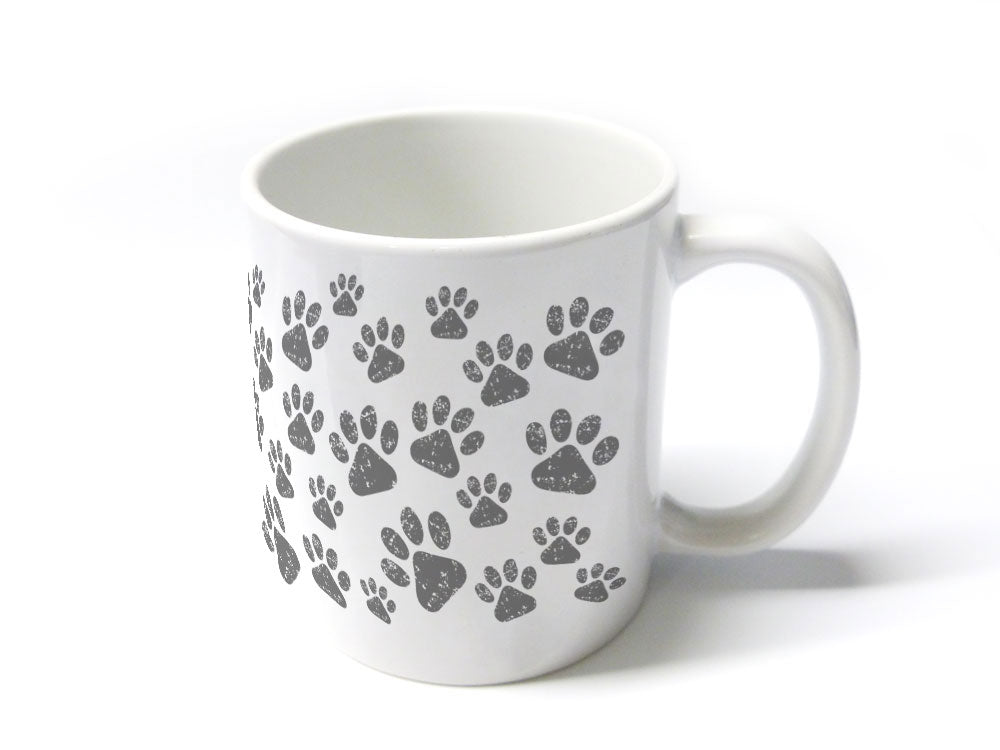 Design Tasse: Pfötchen -grau-Tierisch tolle Geschenke-Tierisch-tolle-Geschenke