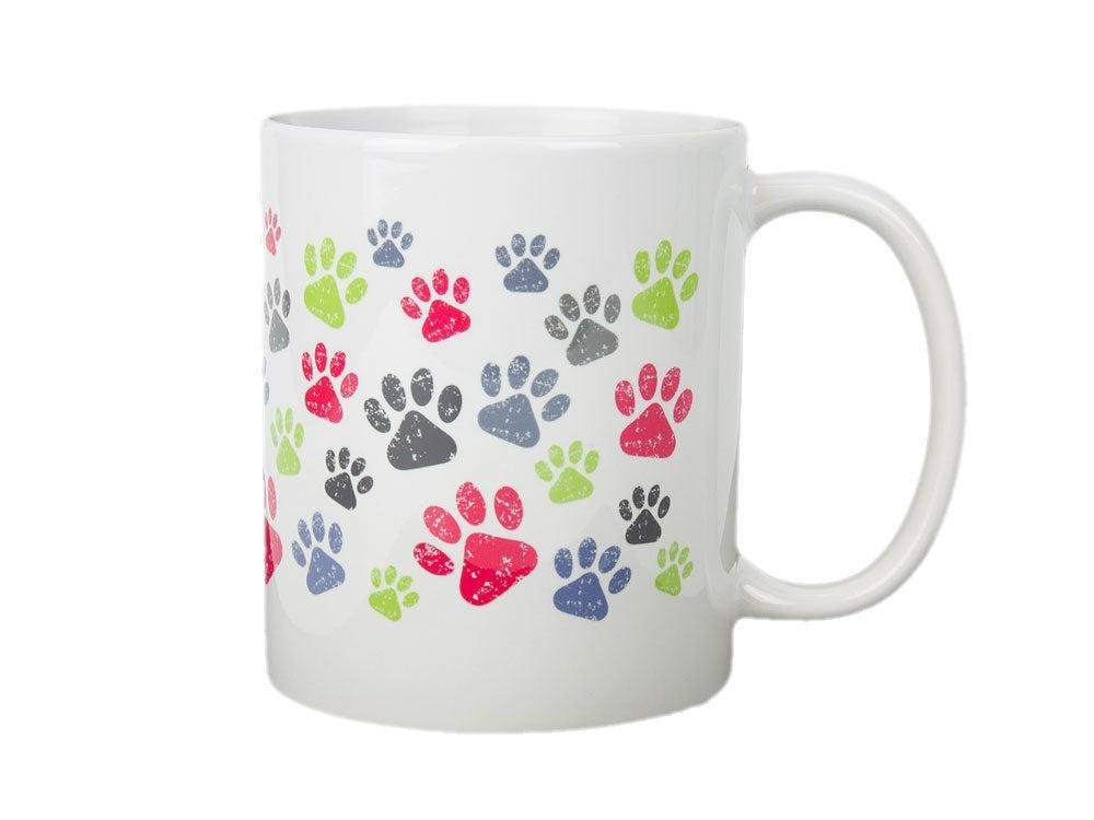 Design Tasse: Pfötchen -lime bunt-Tierisch tolle Geschenke-Tierisch-tolle-Geschenke