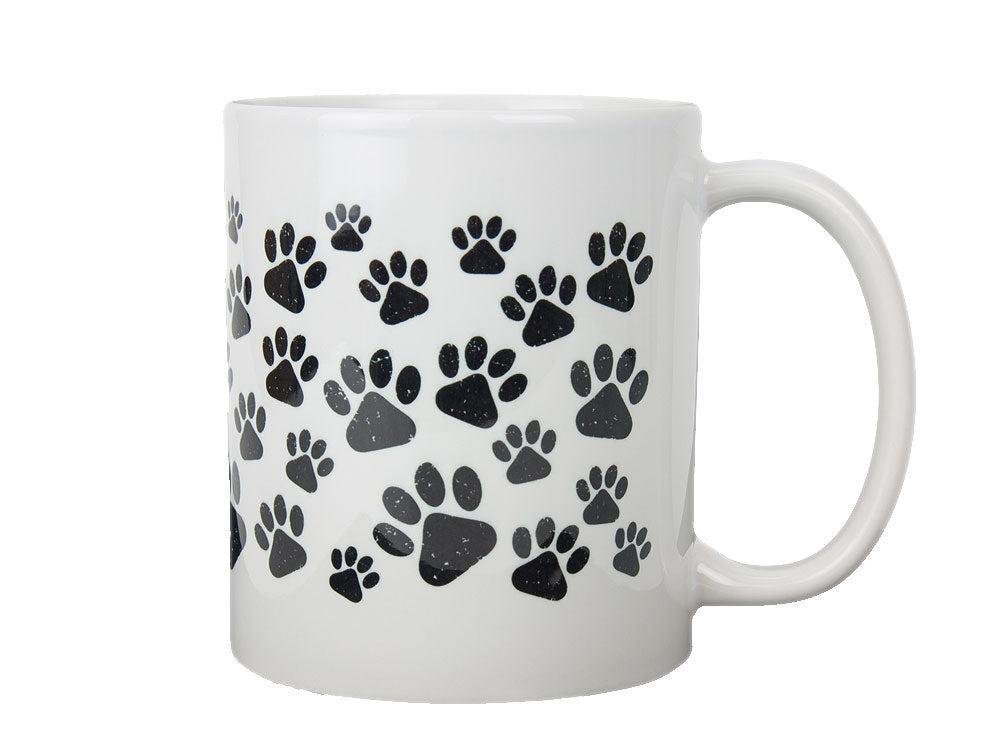 Design Tasse: Pfötchen -schwarz-Tierisch tolle Geschenke-Tierisch-tolle-Geschenke