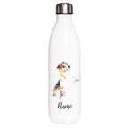 Jack Russell Terrier - Edelstahl Thermosflasche 750 ml mit Namen -watercolour-Tierisch-tolle Geschenke-Tierisch-tolle-Geschenke