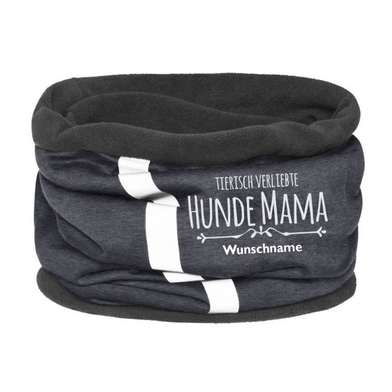 Fleece Multifunktionstuch Loop mit Namen - Hundemama-Tierisch-tolle-Geschenke