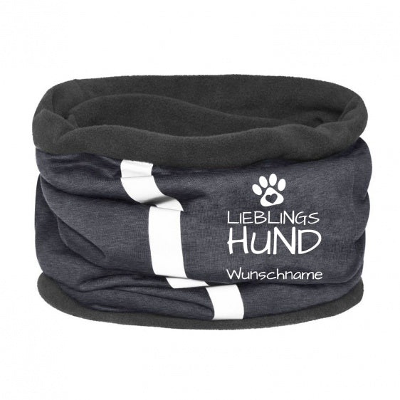 Fleece Multifunktionstuch Loop mit Namen - Lieblingshund-Tierisch-tolle-Geschenke