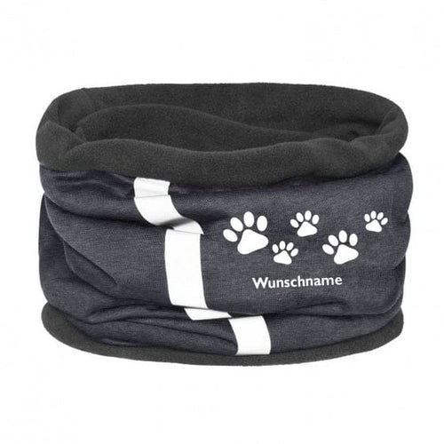 Fleece Multifunktionstuch Loop mit Namen - Pfötchen-Tierisch-tolle-Geschenke