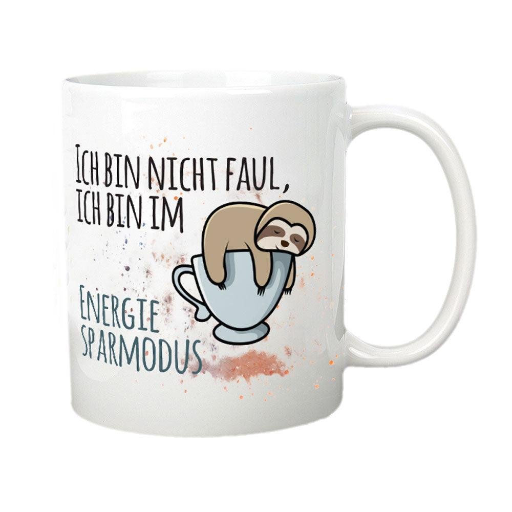 Tasse Faultier -Ich bin nicht faul, ich bin im Energiesparmodus-Tierisch-tolle Geschenke-Tierisch-tolle-Geschenke